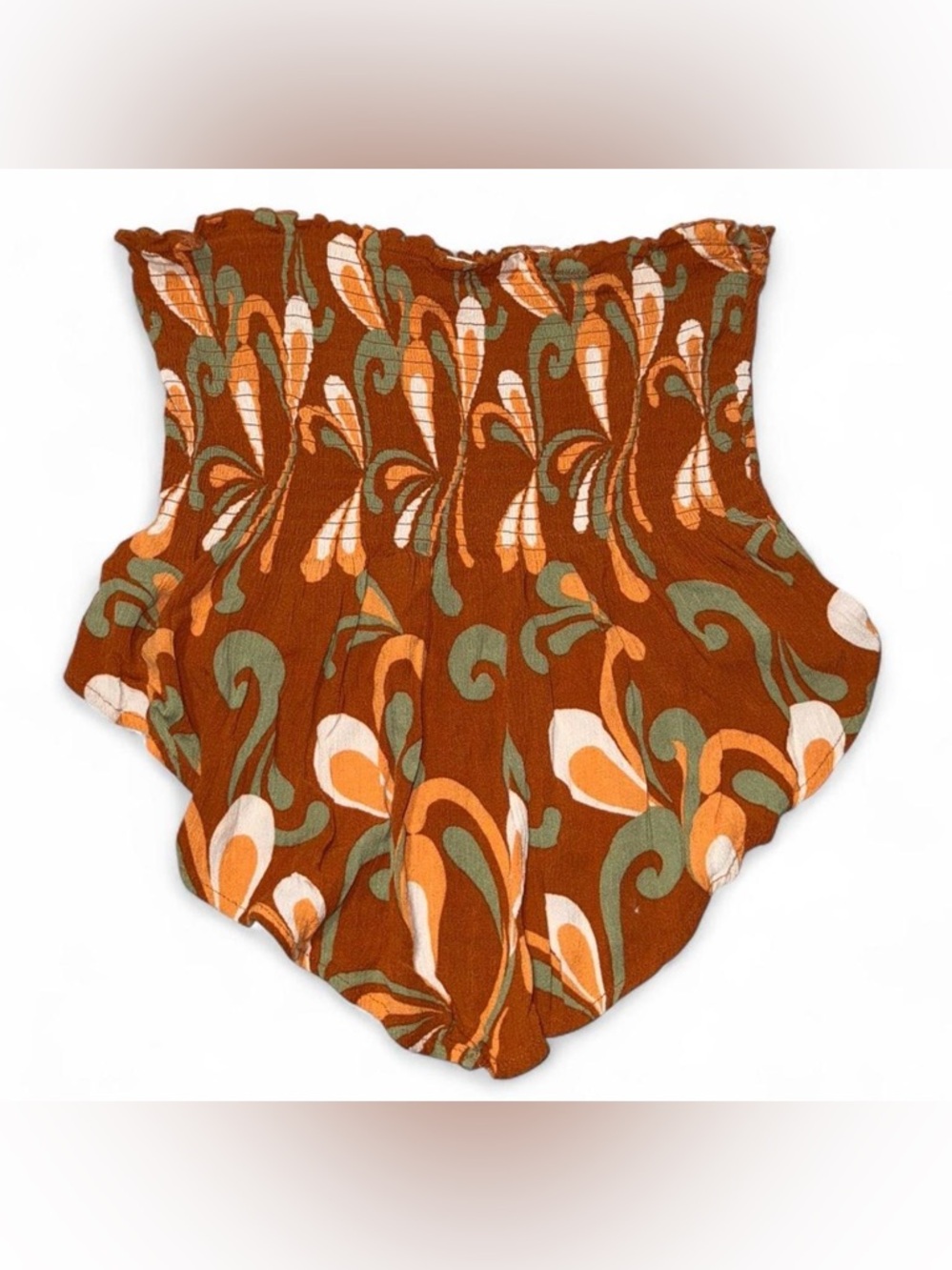 New Look Rust Floral Patterned Top